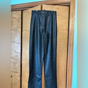 Wide Leg Pleather Pants